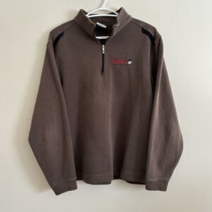 Nike Golf Dri Fit VAIL COLORADO Quarter Zip Pullover Brown Mens Size Medium